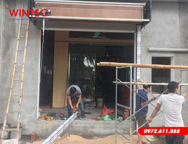 Thi công cửa cuốn xếp lớp Reberu tại Thái Bình